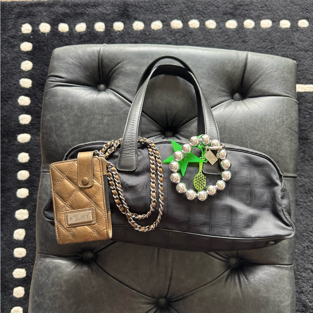 Chanel Travel line nylon/leather handbag